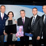 Over The Top: Massimo Brancaleoni, Mario Alovisi e Dario Rustico, da Costa Cruzeiros, com Vera e Alceu Figueiredo, da VCP de Campinas