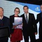 Over The Top Parceiro Costa 70 anos: Milton Higushi, da Agaxtur, Dario Rustico e Alex Calabria, da Costa Cruzeiros