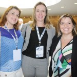 Paula Riotto, da Royal Caribbean, Patricia Leal, da Clia Brasil, e Estela Farina, da NCL Paula Riotto, da Royal Caribbean, Patricia Leal, da Clia Brasil, e Estela Farina, da NCL