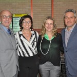 Ricardo Pompeu, diretor de Vendas e Marketing da Nobile, Cícera Apareccida, gerente geral do Tryp GRU Airport, Christina Bove, representante da GBX Capital, e André Ramires, representante da Wyndham