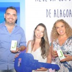 Rogério Fontana, Poliana Vieira e Cacilda Magalhães, os três primeiros colocados na campanha Azul da Cor do mar de Alagoas