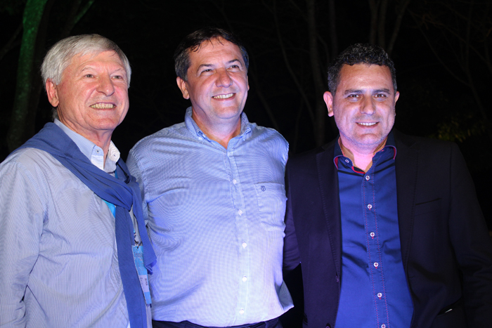 Alejandro Rubin, da Termatalia com o prefeito Chico Brasileiro e o secretário Gilmar Piolla