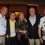 Alfredo Gonzalez, da AG Hospitality, Claudio Dasilva, da BrazilTM, Rosa Masgrau e Roy Taylor, do M&E, e Luis Calle, da Camar