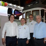 Bernardo Cardoso, do Turismo de Portugal, Luis Quaggio, Francisco Guarisa e Mario Carvalho, da Tap