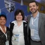 Cristina Fritsh, da Abav-RJ, Jerusa Hara, da Abav nacional, e Edmilson Romão, da Abav-SP
