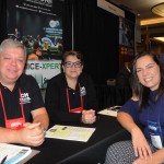 Eduardo Bittencourt e Miriam Silva, da CH Travel, com Giovanna Paulineli, da Orinter