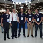 Fábio Mader, da CVC Corp, com Goiaci Guimarães, Luciano Guimarães, Flavio Marques e Rodrigo Camara, da RexturAdvance