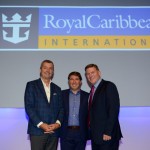 Michael Bayley e Gavin Smith, da Royal Caribbean, e Ricardo Amaral, da R11