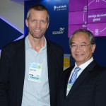 Jerome Cadier, presidente da Latam, e Otto Nogami, palestrante