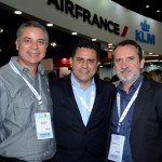 José Carlos, da Gol, Gilmar Piolla, secretario de Turismo de Foz do Iguaçu, e Roberto Luiz, da Inframerica