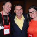 Karen Vieohoever, de Oregon, Claudio Dasilva, do BrazilTM, e Jenna Wheatley, de Oregon