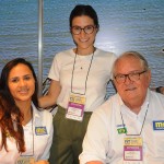 Livia Rolim, da Setur-CE, com Juliana Barbosa e Roy Taylor, do M&E