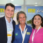 Mari Masgrau, do M&E, com Lucas Naval e Marina Linhares, da Summer Wind Latam