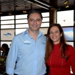 Mauricio Alexandre, do SeaWorld, e Jane Terra, do Visit Orlando