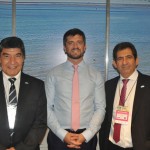 Miguel Acevedo, ministro de Interior de Tucumán, Sebatian Giobellina, presidente de Turismo de Tucumán, e Ernesto Gettar, presidente da União de Hotéis de Tucumán