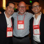 Philip Hannes, do Turismo de San Diego, com Fernando Harb e Gabriel Martinez, do Fort Lauderdale CVB