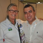Rogério Diniz, diretor presidente da Emprotur, com Rosa Masgrau, do M&E