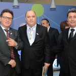 Vinicius Lummertz, ministro do Turismo, Alberto Cestrone, da ABR, e Rogério Siqueira, do Beto Carrero