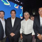 Clau Sganzerla e Luiz Alexandre Garcia da Algar, com José Alves e Benedito Braga, secretário e subsecretário de Turismo da Bahia