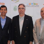 Claudio Tinoco, secretário de Turismo de Salvador, Roberto Duran, presidente do Salvador Destinations, e Jorge Khoury, do Sebrae