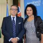 Luis Castillo, cônsul geral da Argentina, María Carla Ferreira, da Provincia de Santa Cruz