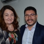 Magda Nassar, presidente da Braztoa, e Márcio Tenório, prefeito de Ilhabela