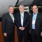 Alexandre Sampaio, da FBHA, com Ricardo Domingues e Alberto Cestrone, da ABR