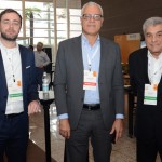 Andre Matielo, da Feasi Hospitality, Eduardo Camargo, da Accor, e Jorge Duarte