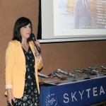 Bruna Freitas, da Aeromexico, apresentando campanha Skyteam Conectados