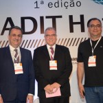 Claiton Armelin, da CVC Corp, Carlos Eduardo Pereira, da Bancorbrás, e Felipe Cavalcante, presidente da Adit Brasil