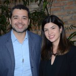 Edmilson Romão, da L'équipe Viagens Corporativas, e Fernanda Sarubbi, da Cap Amazon