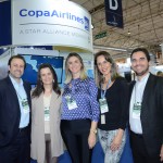 Emerson Sanglard, Jacqueline Ledo, Mariana Trevisan, Rosana Caporal, e Gilson Azevedo, da Copa Airlines