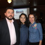 Fernando Fernandez, da Aeromexico, com Abigail Velasquez e Sonaira Zanella, da Aerolíneas Argentinas