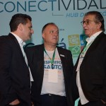 Gilmar Piolla, secretário de Turismo de Foz, Paulo Renato Fonseca, secretário de Turismo do ES, e Arialdo Pinho, secretário de Turismo do Ceará