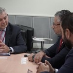 Jaime Alberto Cabal Sanclemente, da OMT, com Bob Santos e Totó Parente, organização informou que enviará um manifesto ao presidente eleito Jair Bolsonaro