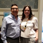 Leo Salazar, do Visit Orlando, e Paula Menna Barrto, da Disney Leo Salazar, do Visit Orlando, e Paula Menna Barrto, da Disney