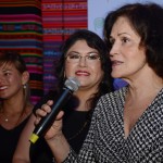 Liz Chuecas e Milagros Ochoa, da Promperú, e Lourdes Hilbak, cônsul Geral do Peru