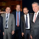 Manoel Linhares, da ABIH, Toni Sando, da SPCVB, Eduardo Sanovicz, da ABEAR, Guilherme Paulus, da GJP, e Alexandre Sampaio, da FBHA