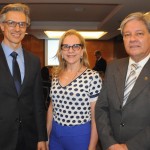 Marco Ferraz, presidente da Clia Brasil, Sonia Chami, presidente do RioCVB, e Marcio Santiago, presidente do Brasil CVB