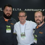 Matias Oliveira, da Skyteam, Roberto Wagner, da Gol, e Stephan Almeida, da Skyteam