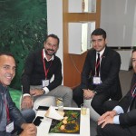 Miguel Gomes e Gustavo Cavallaro, da Expo Mundo, com Paulo Neves e Diego Feijó, da Embratur