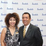 Raquel Queiroz, do Sandals, e Roberto Silva, da Sanchat Tour