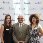 Renata Salina, Silvio Páez e Raquel Queiroz, representantes da Sandals