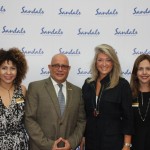 Representantes da Sandals e Catia Frias da American Airlines