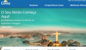 Costa Cruzeiros lança novo site com maior interatividade e tour virtual