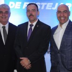 Alfredo Lopes, presidente da ABIH-RJ, Richard Nunes, secretário de Segurança do RJ, e Marcelo Alves, presidente da Riotur