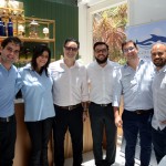 Aline Anzzelotti, Mauricio Alexandre e Martin Diniz, do SeaWorld, com Fernando Nobre, Alexandre Pereira e Fabiano Araújo, da RCA