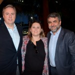 Frederico Levy, da Interpoint, Bruna Basile, da 55 Destinos, e Marcelo Patelli, da CVC Corp