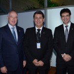 Herculano Passos, da Frentur, Rogério Siqueira, presidente do Beto Carrero World, e Marcelo Álvaro, futuro ministro do Turismo