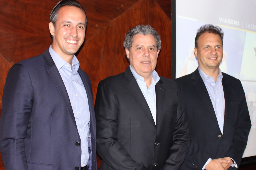 CVC Day: investimento em tecnologia ajuda alavancar resultados da CVC Corp Leopoldo Saboya, CFO, Luiz Eduardo Falco, CEO, e Luiz Fernando Fogaça, futuro CEO